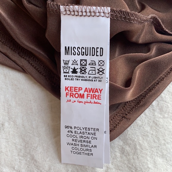 NWT Missguided Brown Contour Racerback Tank Top 8 - Picture 5 of 6